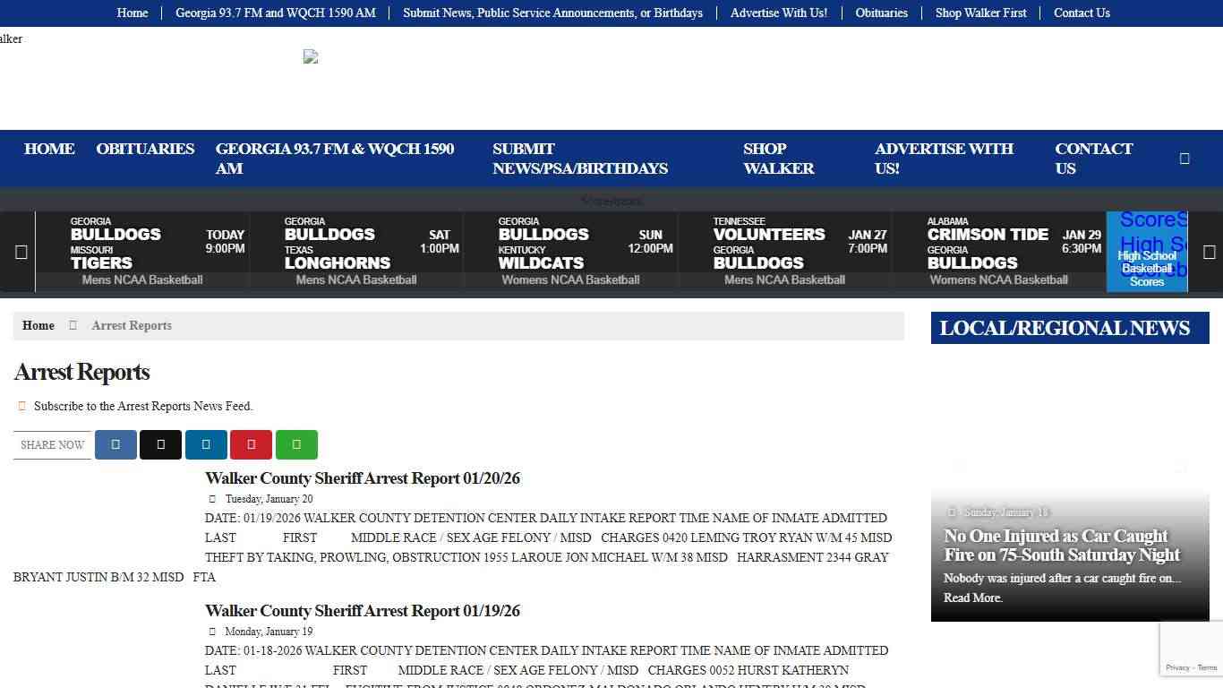 Arrest Reports – Discover Walker